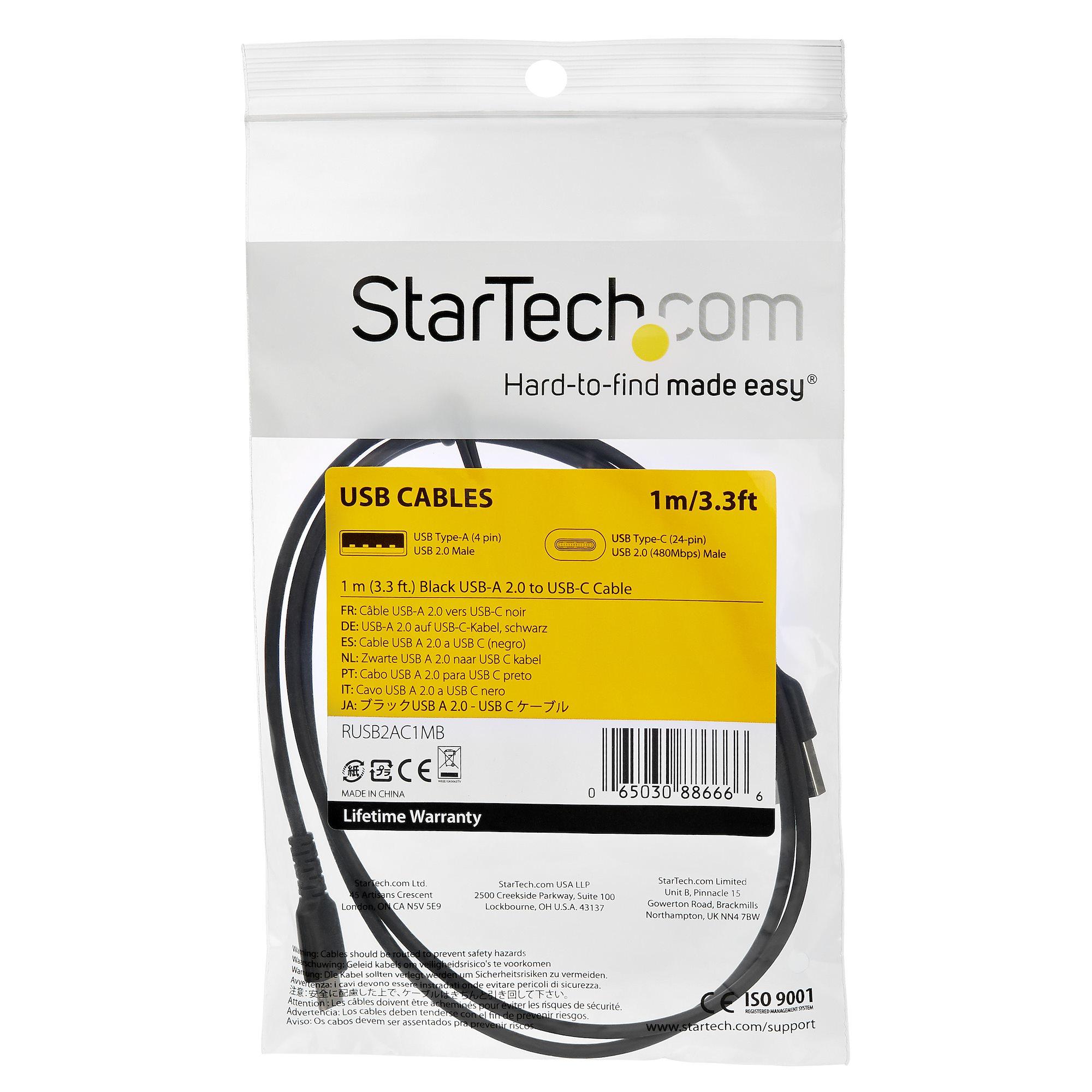 1 m USB C Cable Black